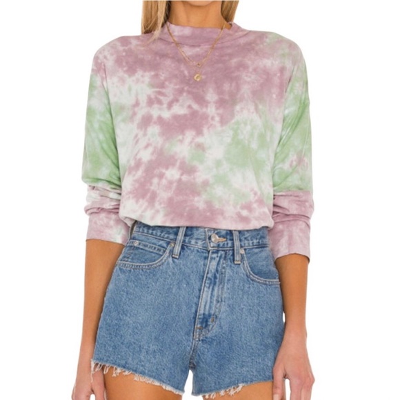 Free People Tops - We The Free Be Free Tie Dye Long Sleeve Purple Green Size XS Oversized